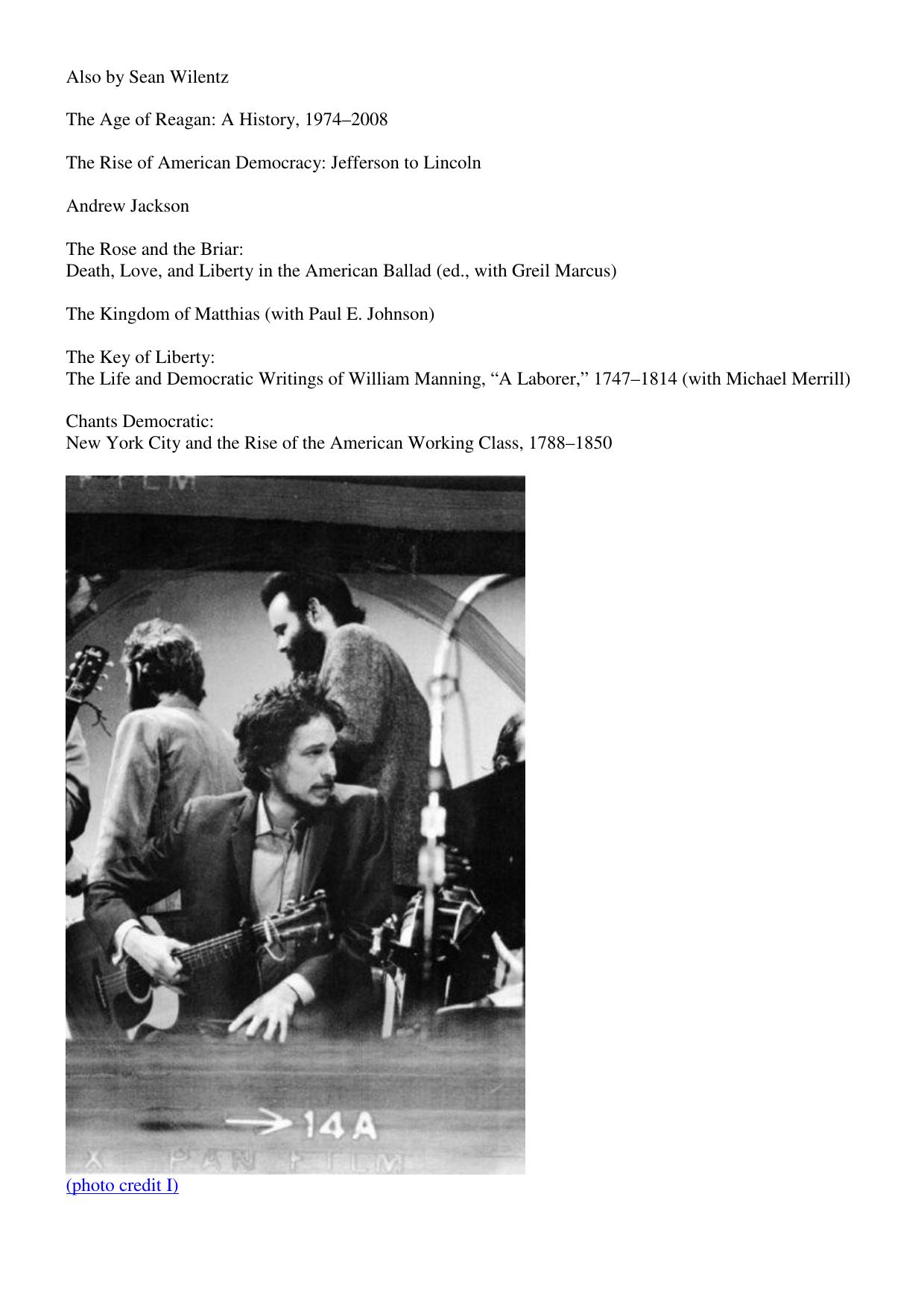 Bob Dylan In America by Sean Wilentz