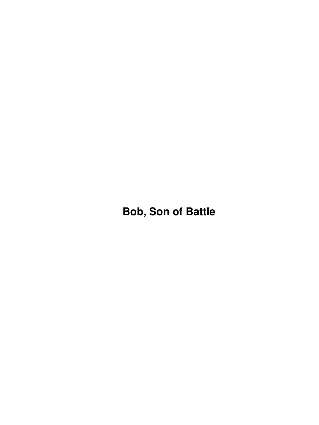 Bob, Son of Battle by Unknown