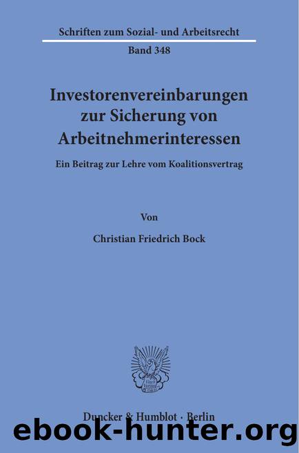 Bock by Schriften zum Sozial- und Arbeitsrecht (9783428553686)