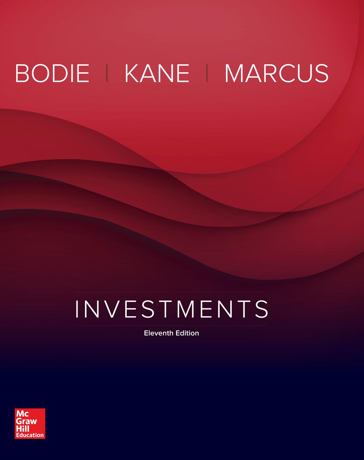 Bodie, Zvi Kane, Alex Marcus, Alan J. by Investments (2018)