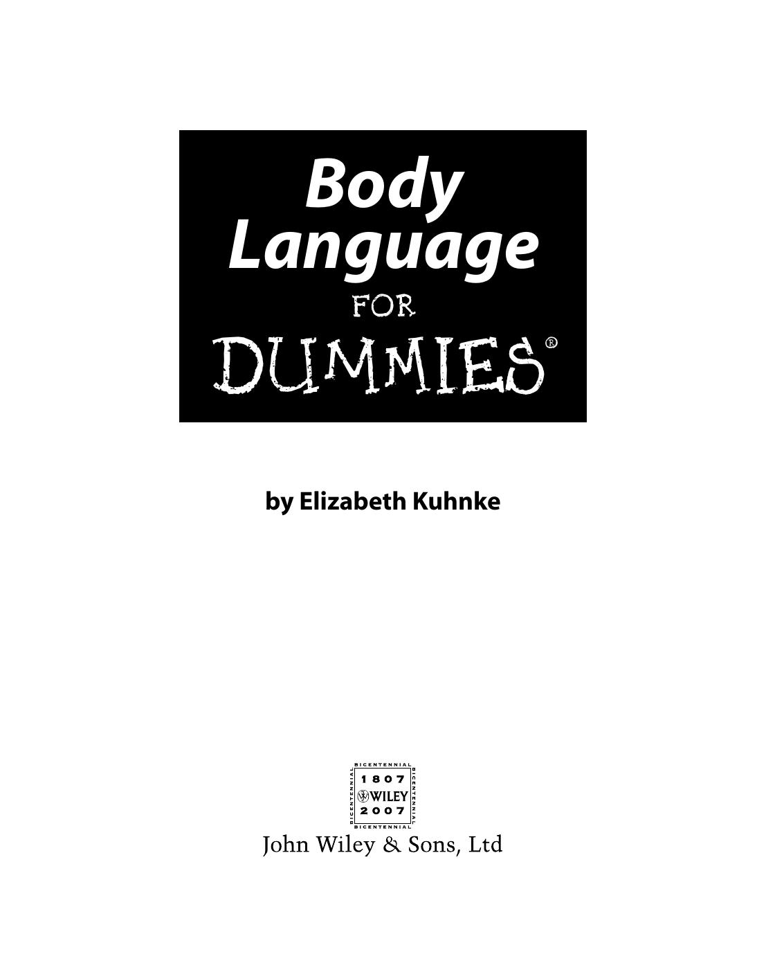 Body language for dummies by Elizabeth Kuhnke