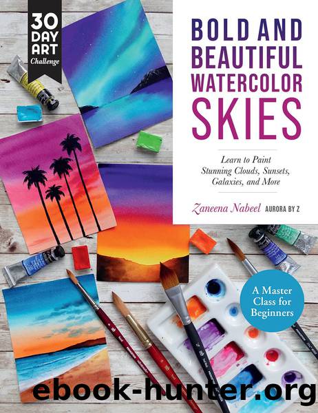 Bold and Beautiful Watercolor Skies by Zaneena Nabeel & Aurora by Aurora by Z