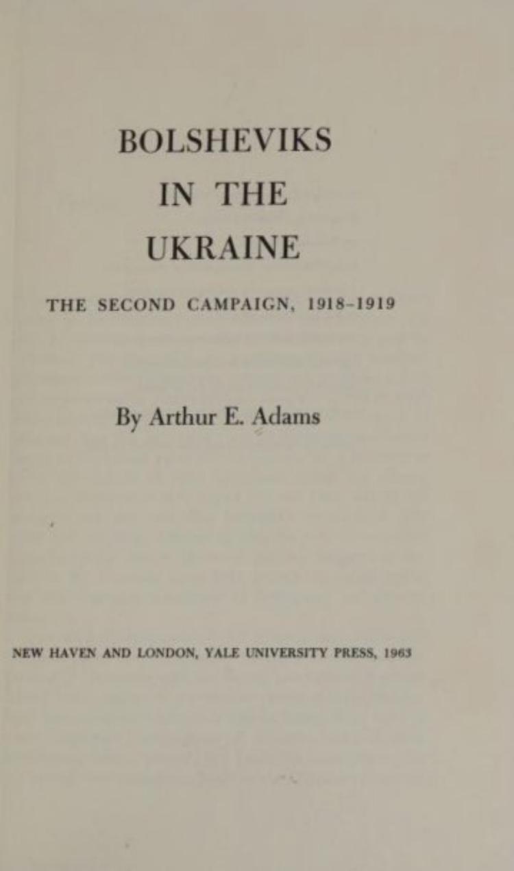 Bolsheviks in the Ukraine: The Second Campaign 1918-1919 by Arthur E Adams