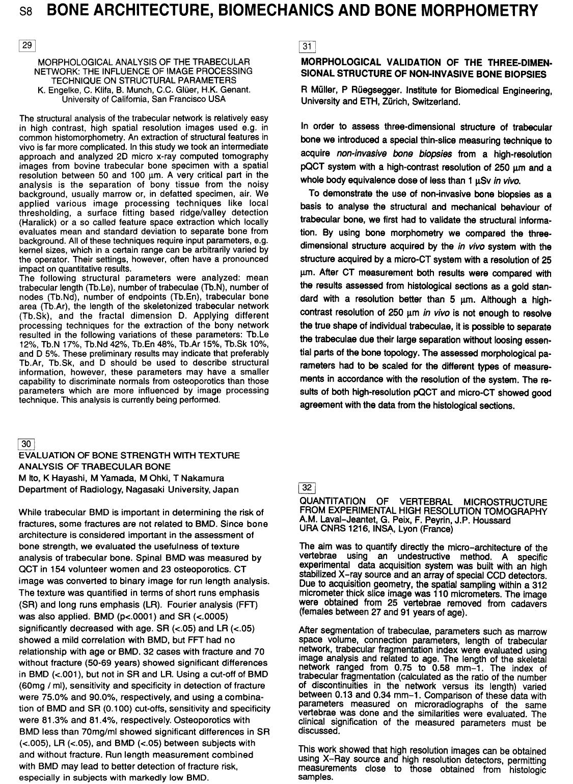 Bone architecture, biomechanics and bone morphometry by Unknown