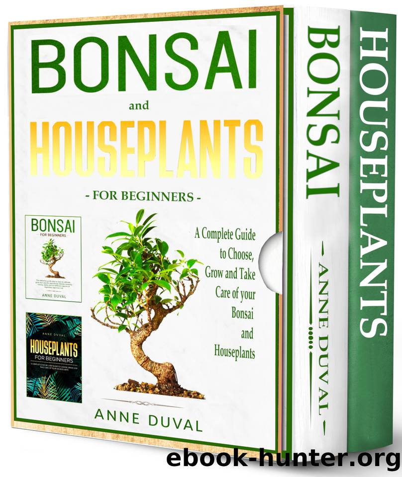 Bonsai and Houseplants for Beginners - 2 BOOKS IN 1 -: A Complete Guide to Choose, Grow and Take Care of your Bonsai and Houseplants by Duval Anne