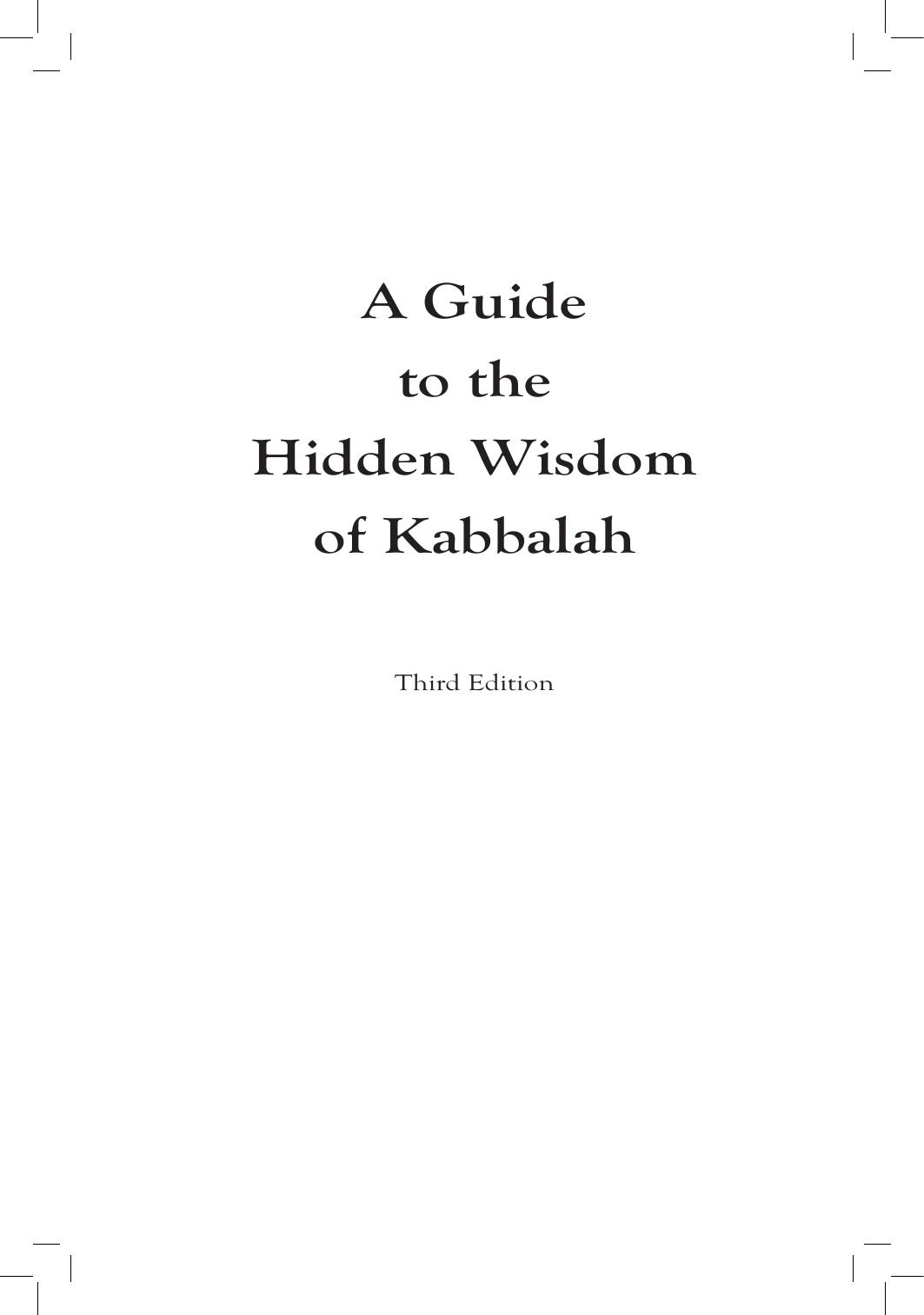 Book - A Guide To The Hidden Wisdom Of Kabbalah by Free Kabbalah
