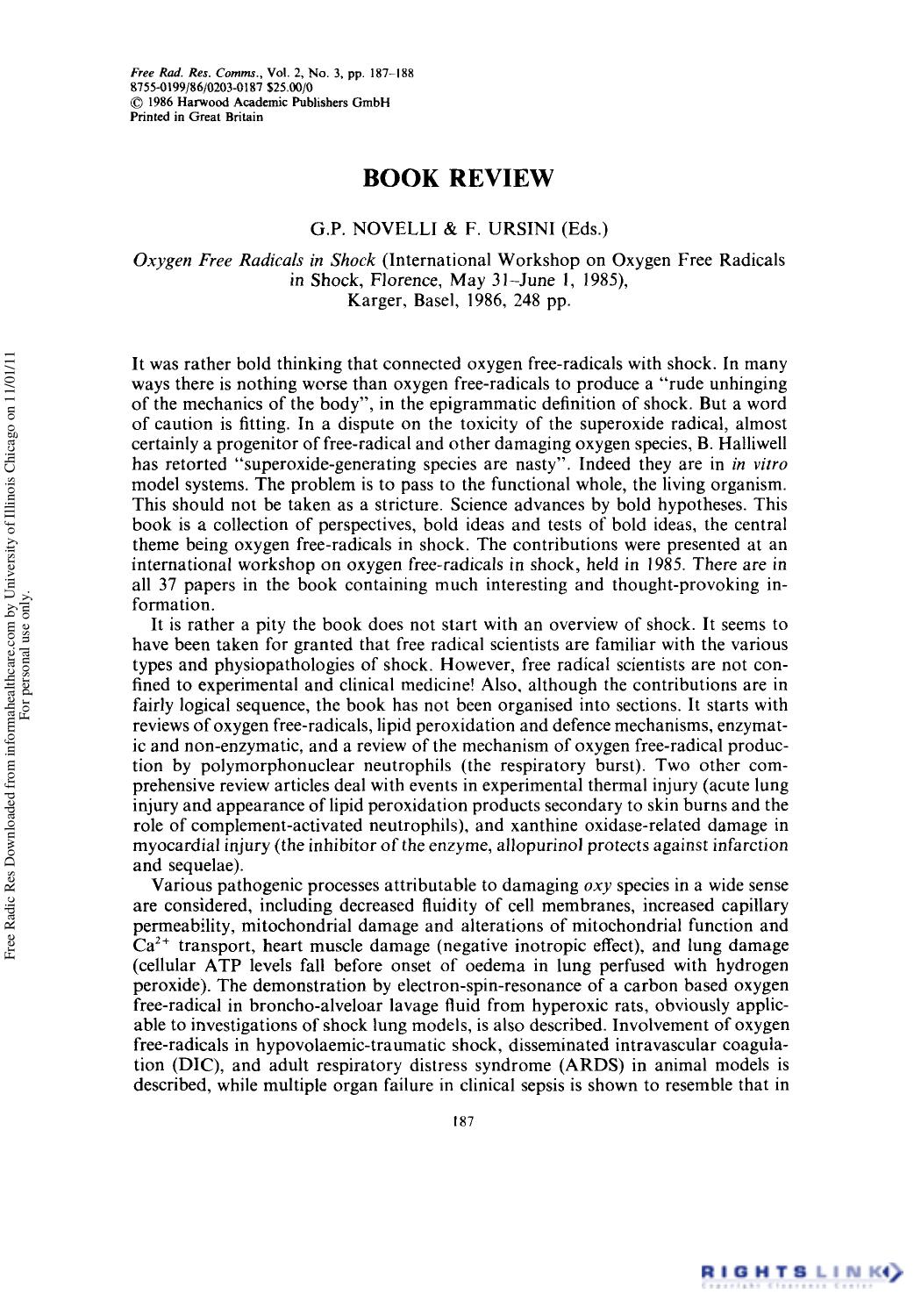 Book Review by G. P. Novelli F. Ursini & W. H. Bannister