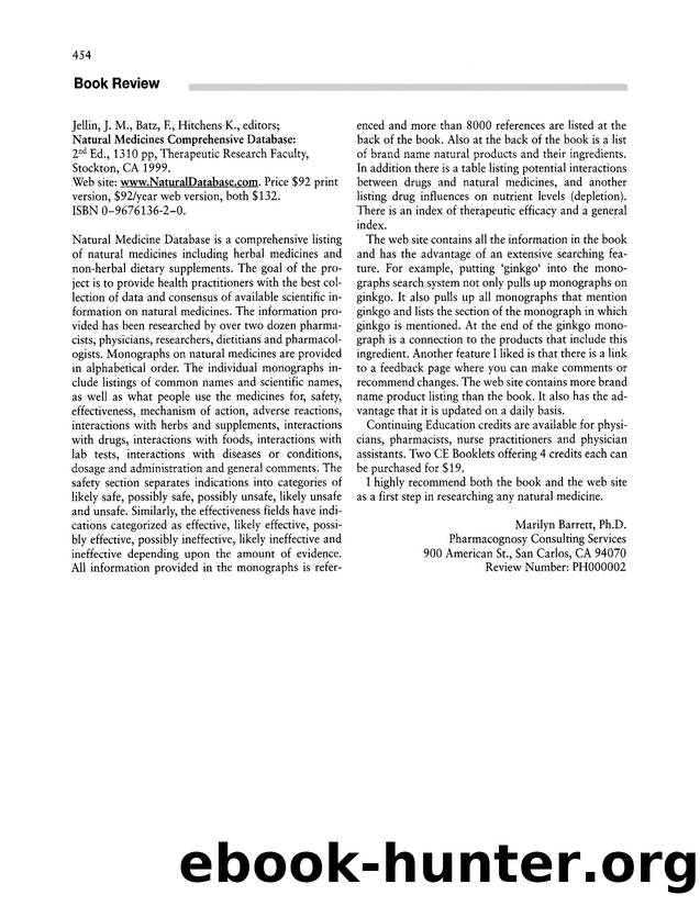 Book Review by Marilyn Barrett Ph.D