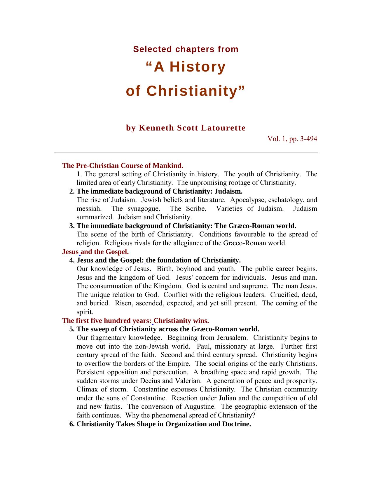 Book by A History of Christianity I K.S.Latourette [Histor