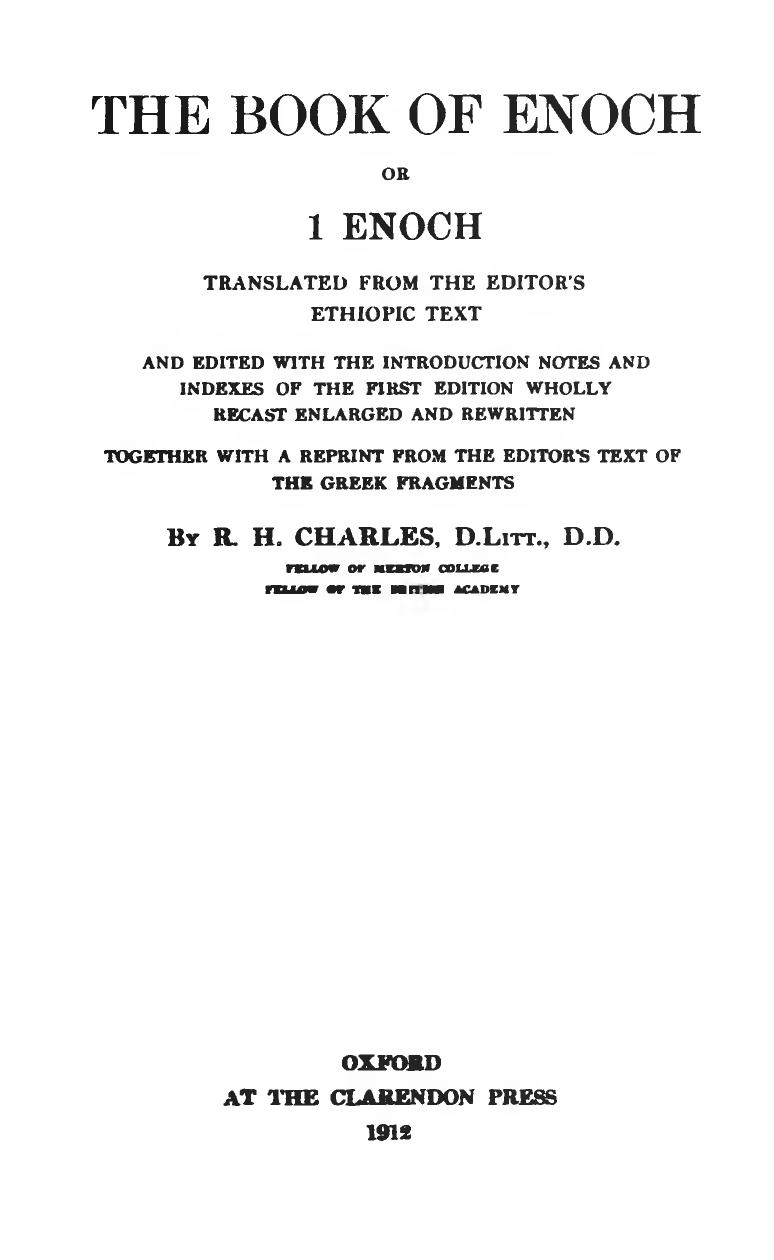 Book of Enoch or 1 Enoch by R. H. Charles