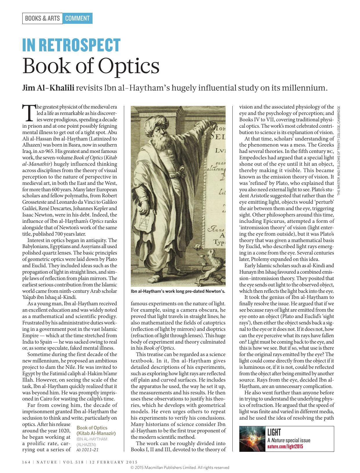Book of Optics (2015) by Unknown