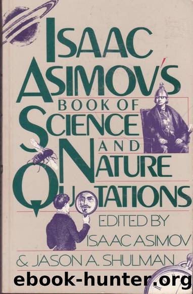 Book of Science and Nature Quotations by Isaac Asimov