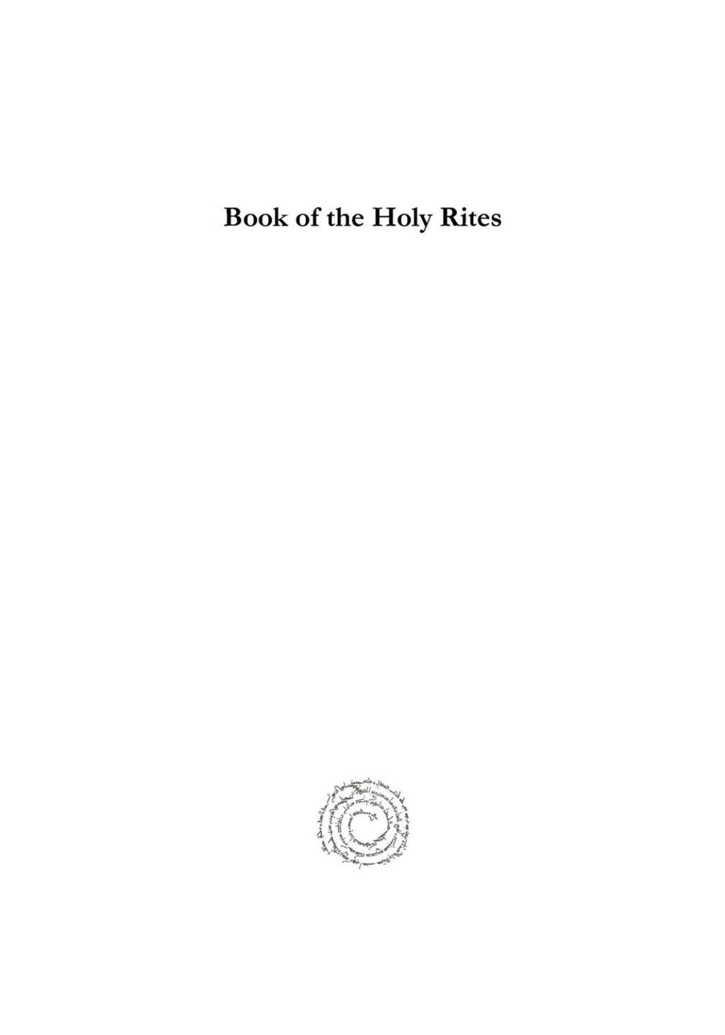 Book of the Holy Rites by Gorgias Press LLC