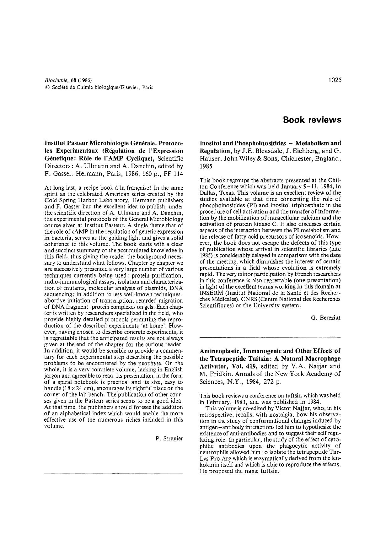 Book review by A. Adam; E. Lederer