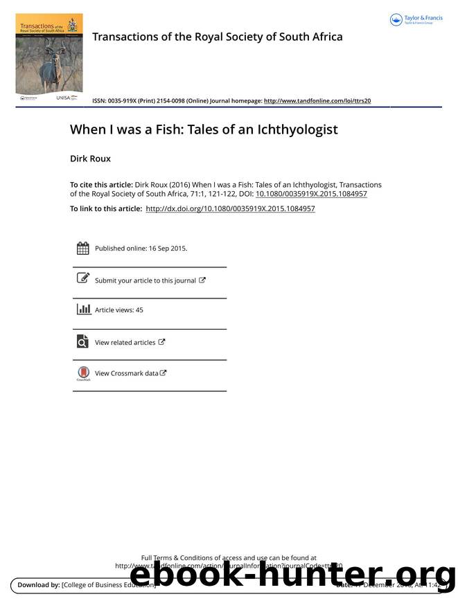 Book review by Dirk Roux