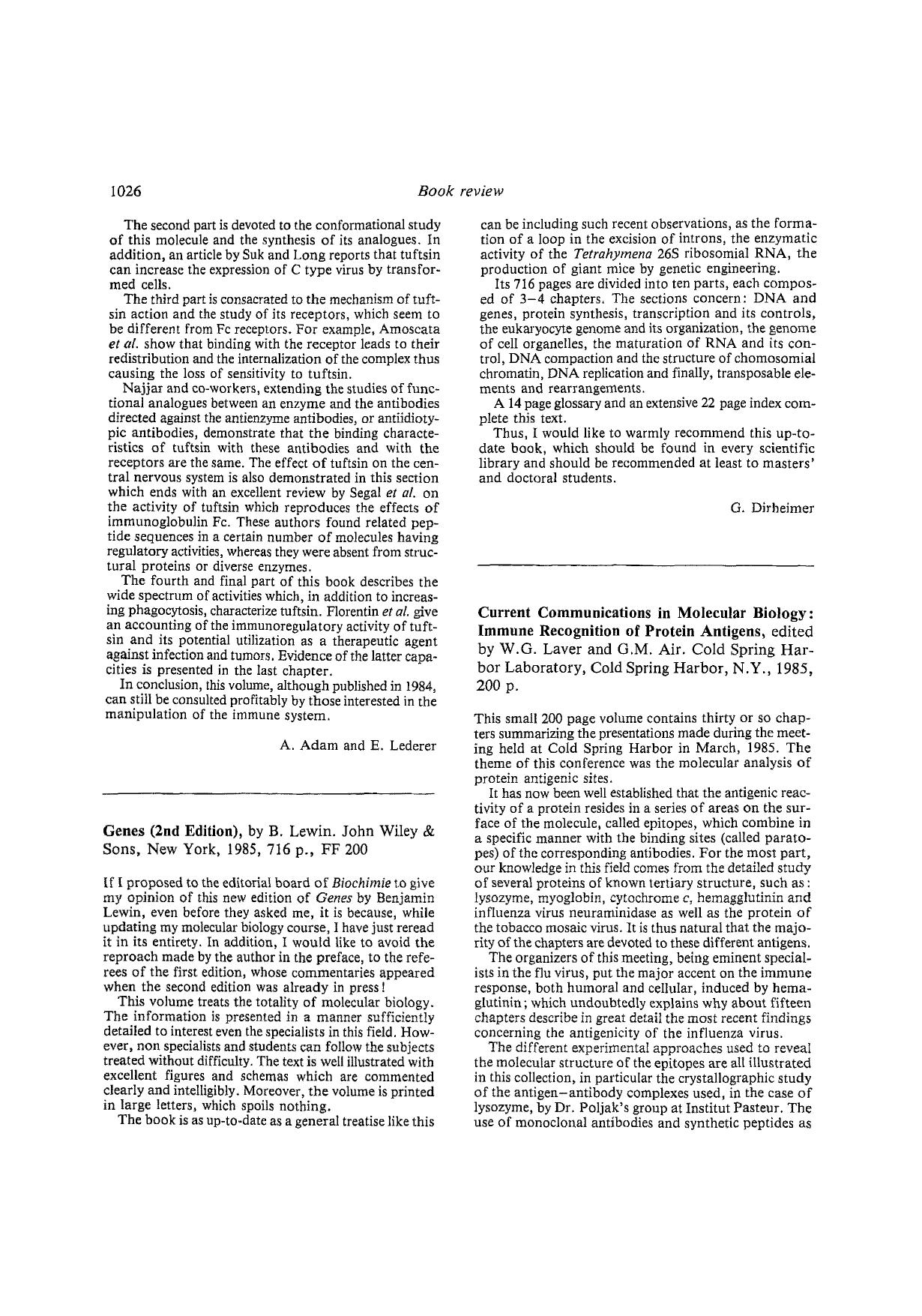 Book review by M.H.V. Van Regenmortel