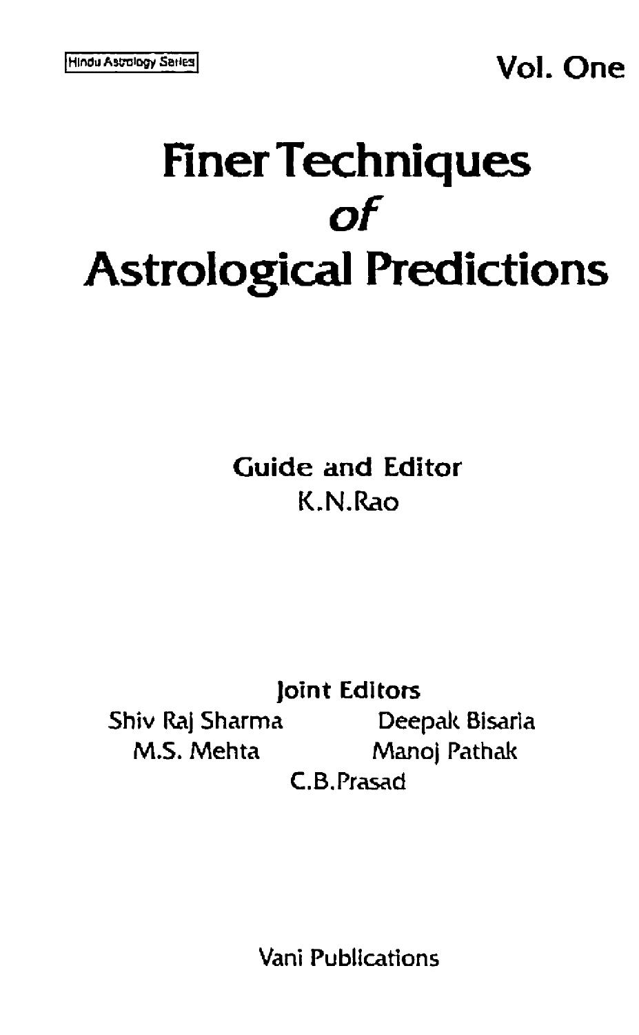 Book. Finer Techniques of Astro. Predictions photos by Unknown