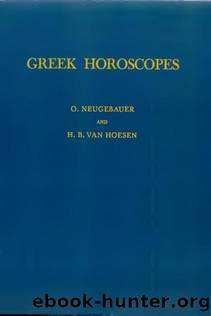 Books about Astrology (Western, Hellenistic) by O. Neugebauer & H.B. van Hoesen text