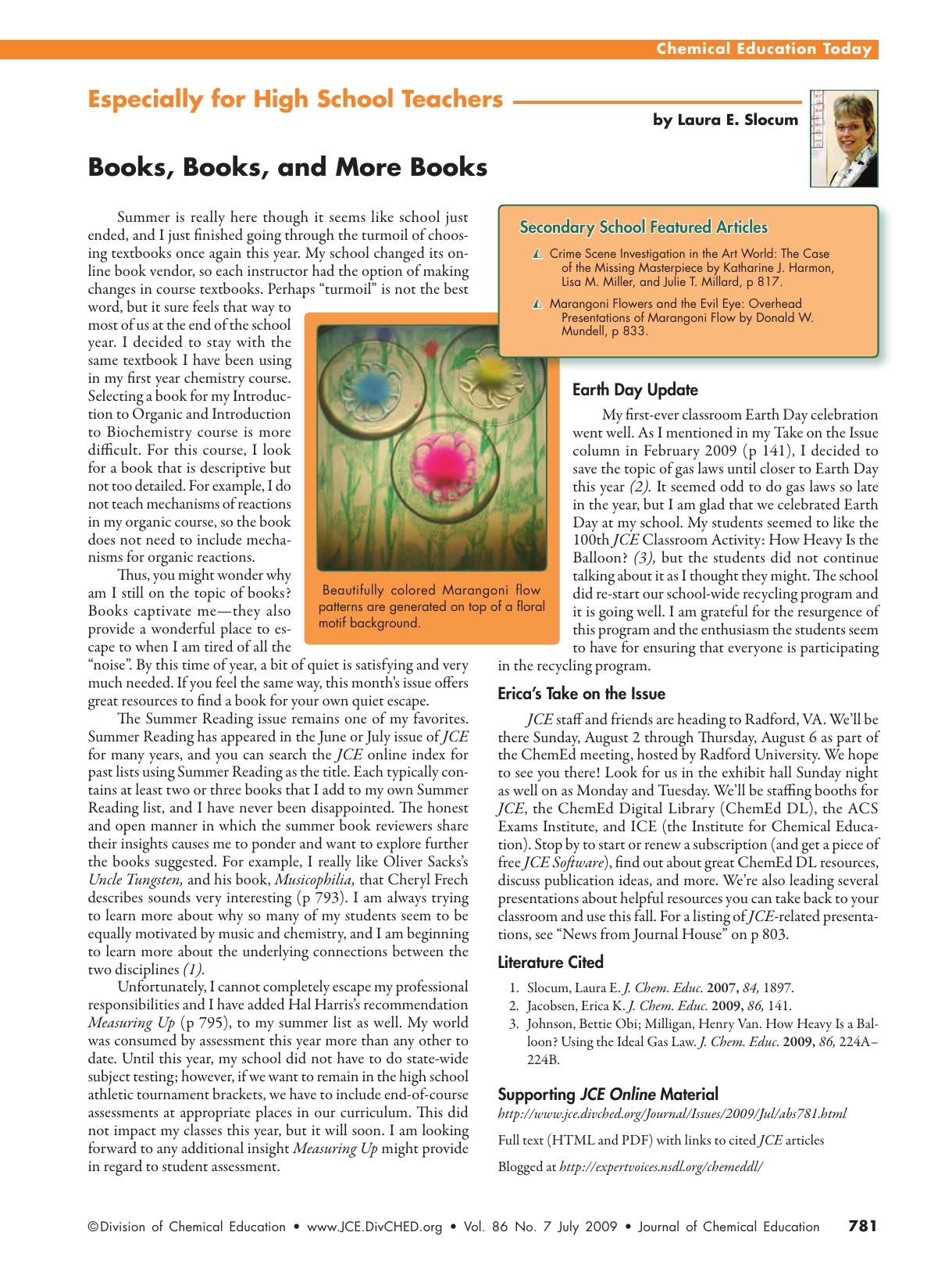 Books, Books, and More Books by Laura E. Slocum