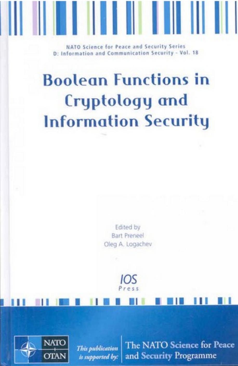 Boolean Functions in Cryptology and Information Security by O.A. Logachev