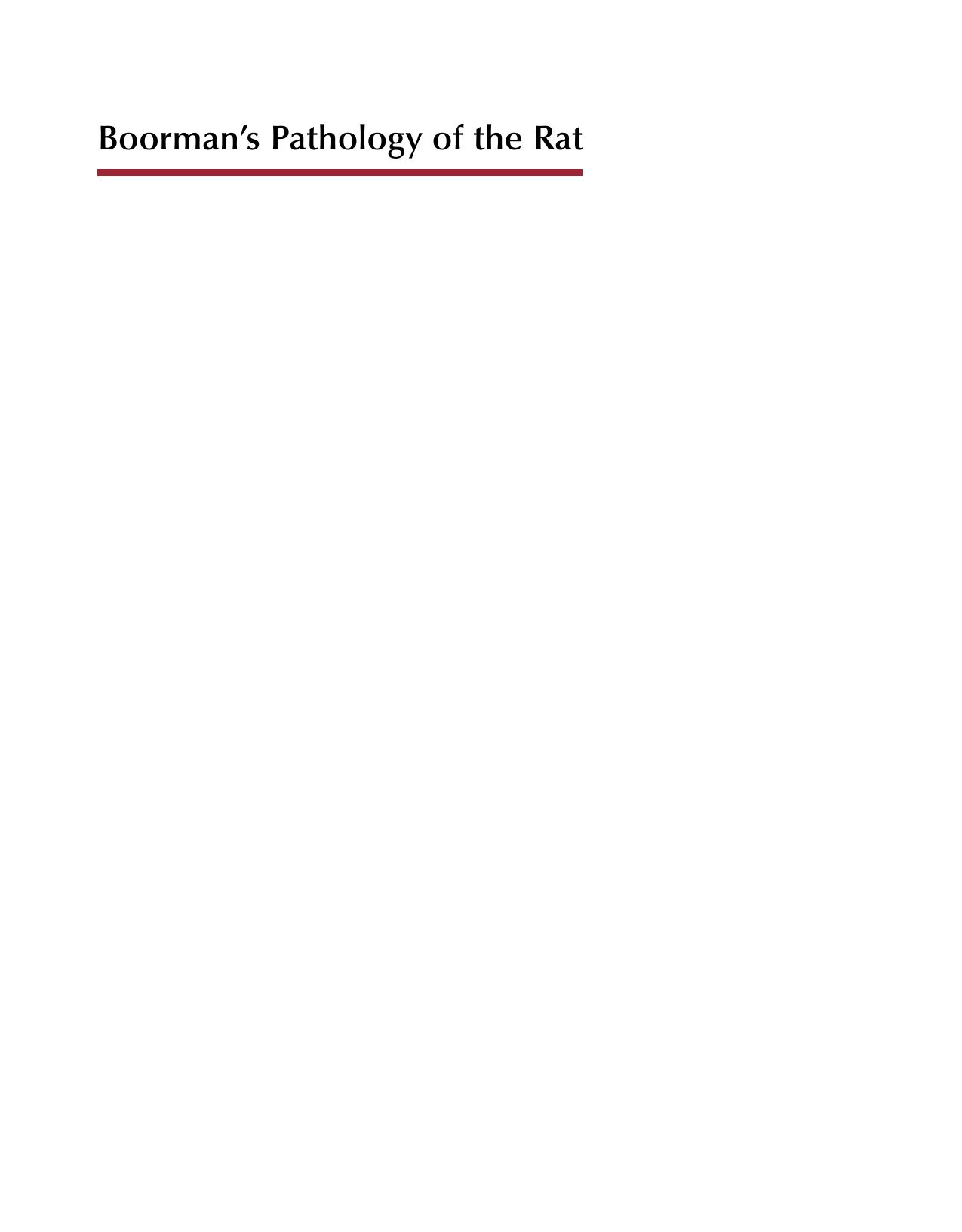 Boorman's Pathology of the Rat: Reference and Atlas by unknow