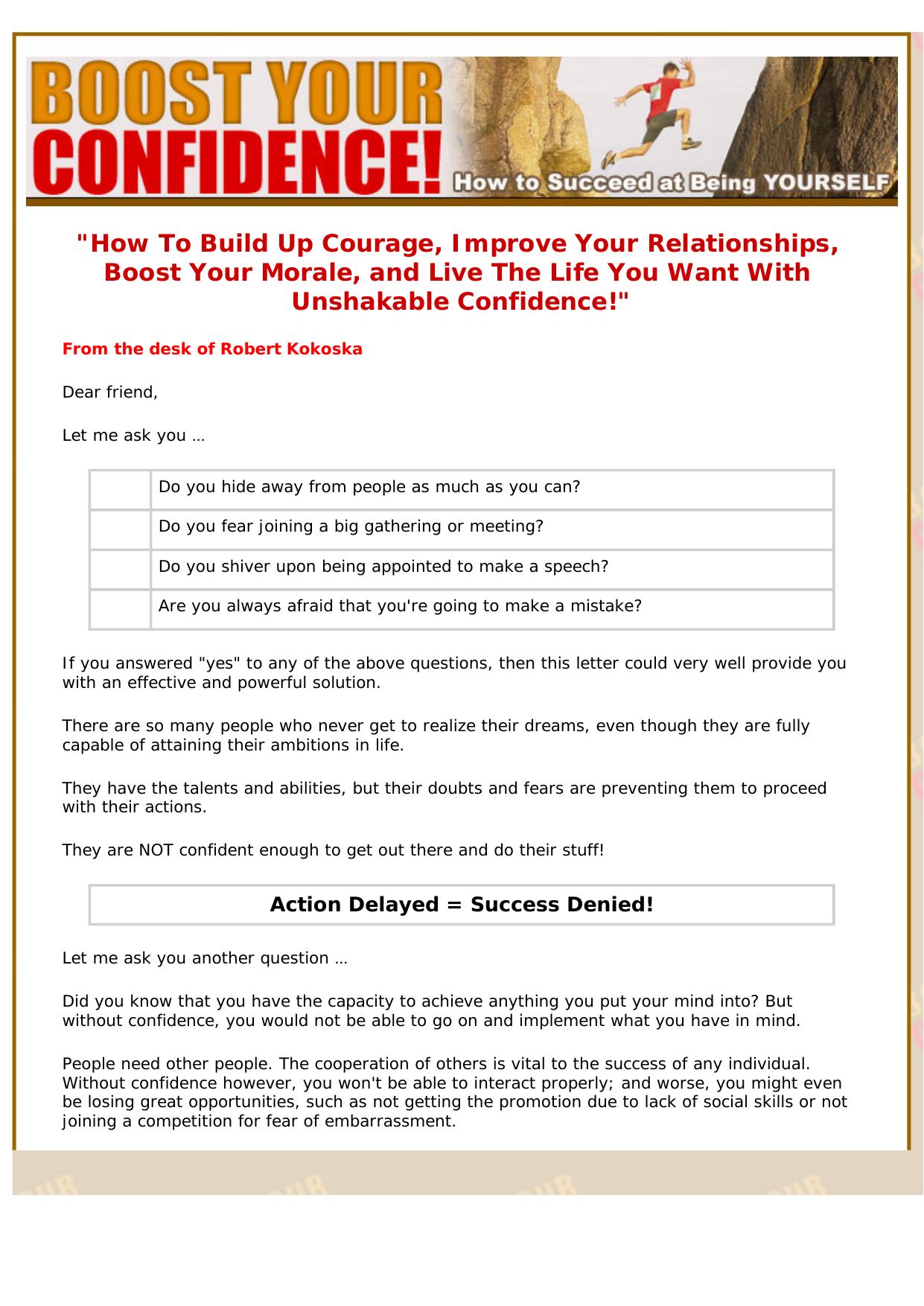 Boost Your Confidence! by Best of Kuszter's Collection