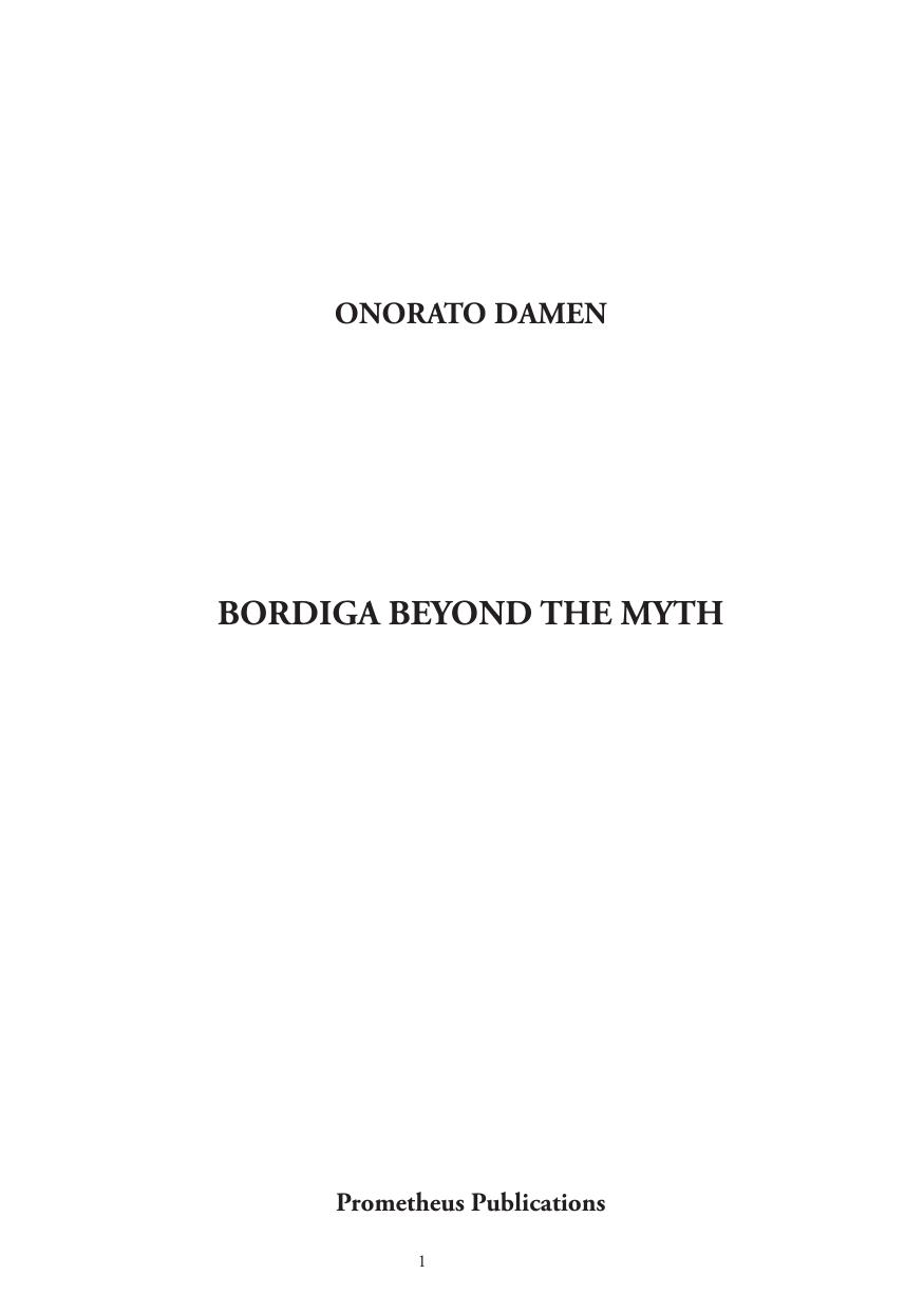 Bordiga Beyond the Myth. by Onorato. Damen