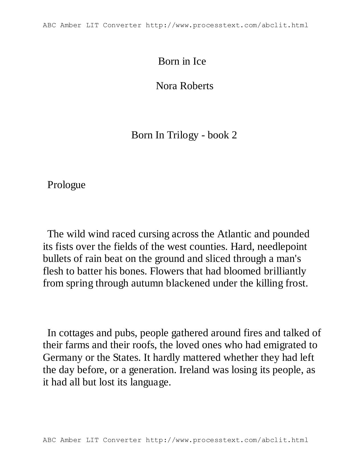 Born In Ice-Born in Trilogy 2-Nora Roberts(1995) by Unknown