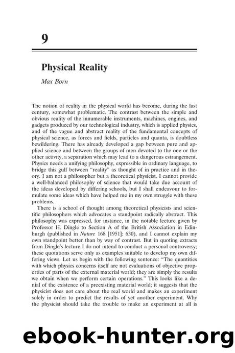 Born, Max by Physical Reality (1953)