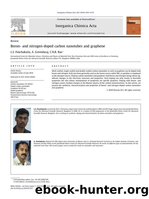 Boron- and nitrogen-doped carbon nanotubes and graphene by L.S. Panchakarla & A. Govindaraj & C.N.R. Rao