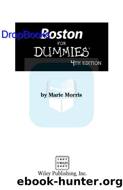Boston for Dummies ISBN by 0470128178 DropBooks APP