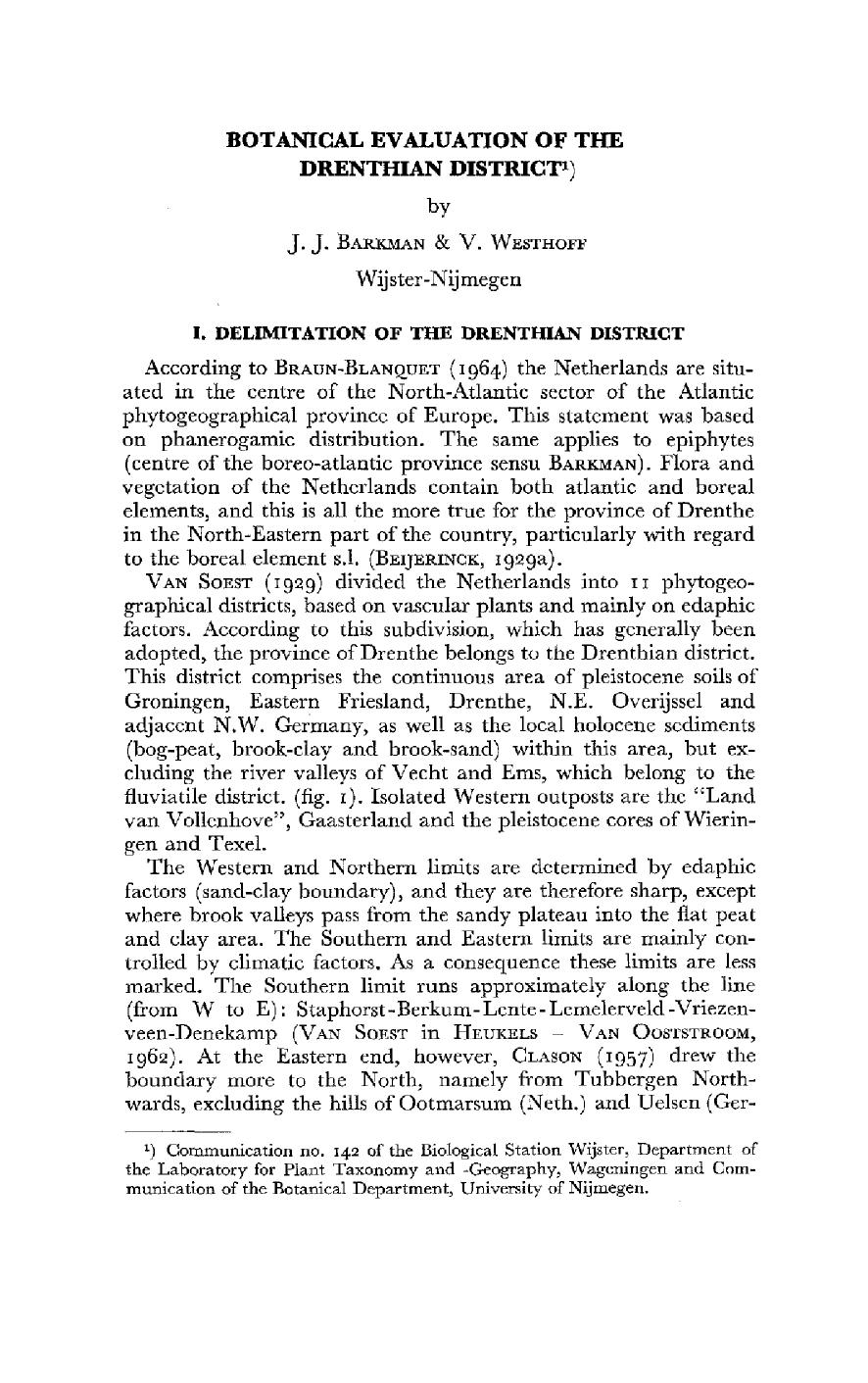 Botanical evaluation of the Drenthian district by Unknown