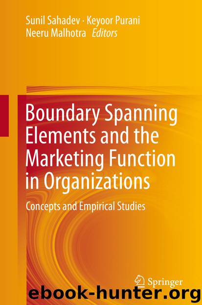 Boundary Spanning Elements and the Marketing Function in Organizations by Sunil Sahadev Keyoor Purani & Neeru Malhotra