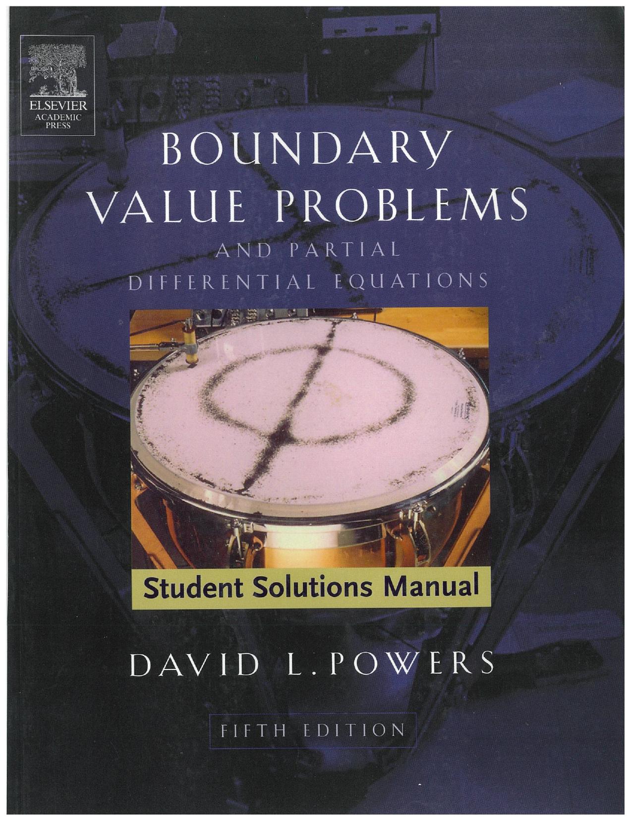 Boundary Value Problems and Partial Differential Equations, Student Solutions manual by David L. Powers