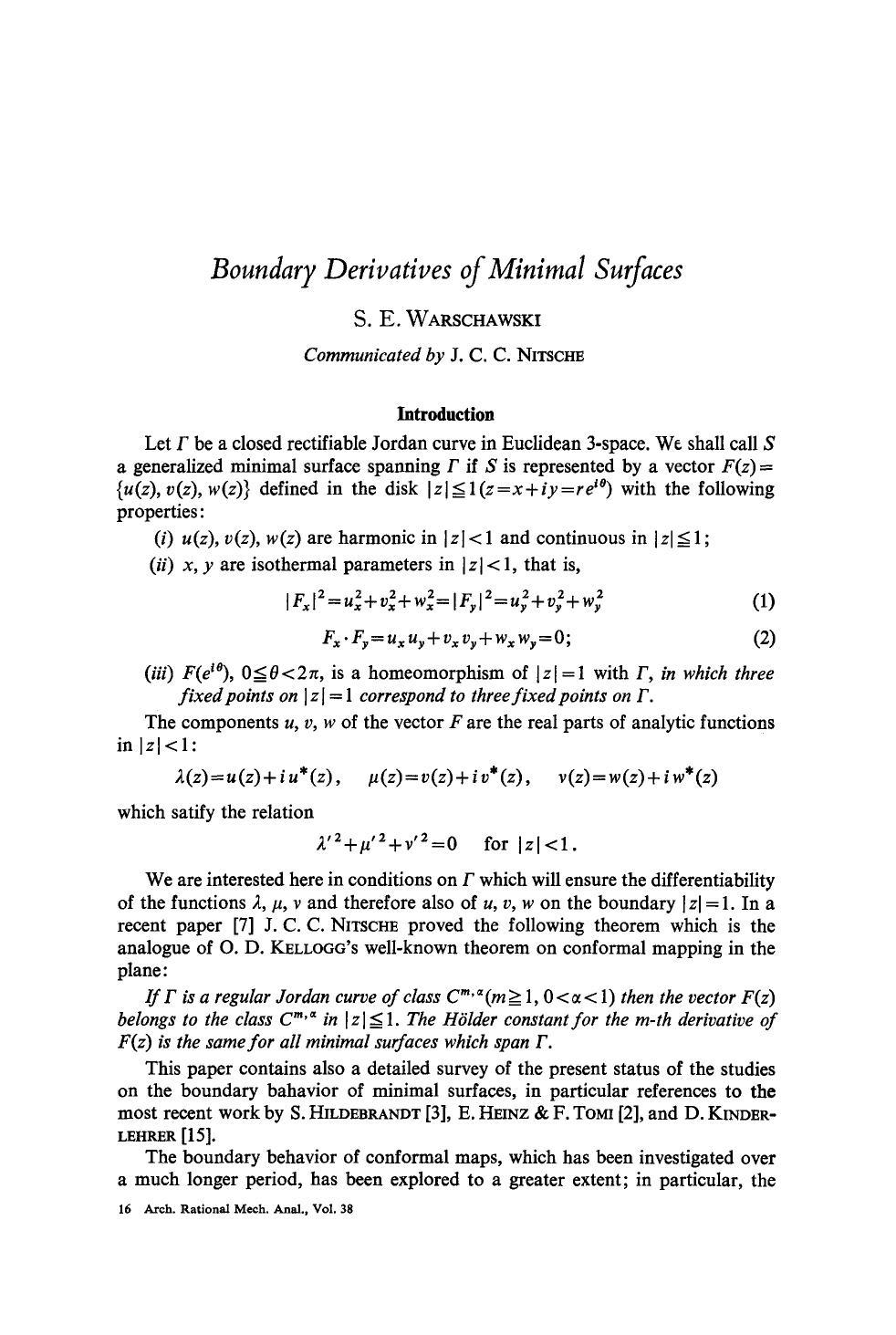 Boundary derivatives of minimal surfaces by Unknown