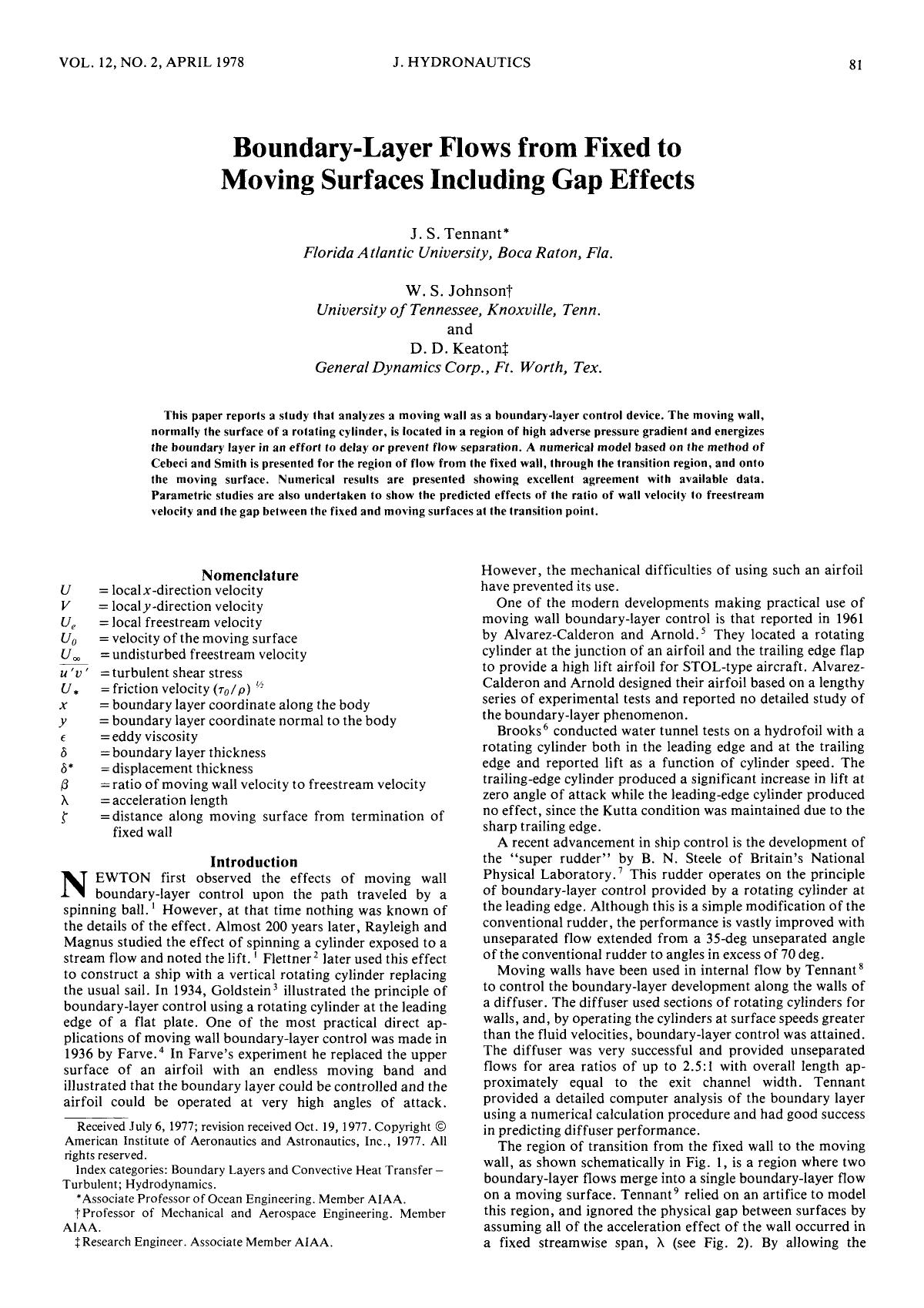 Boundary-layer flows from fixed to moving surfaces including gap effects by Unknown