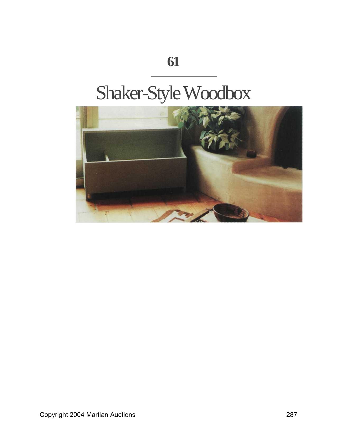 Box by Shaker Wood Box