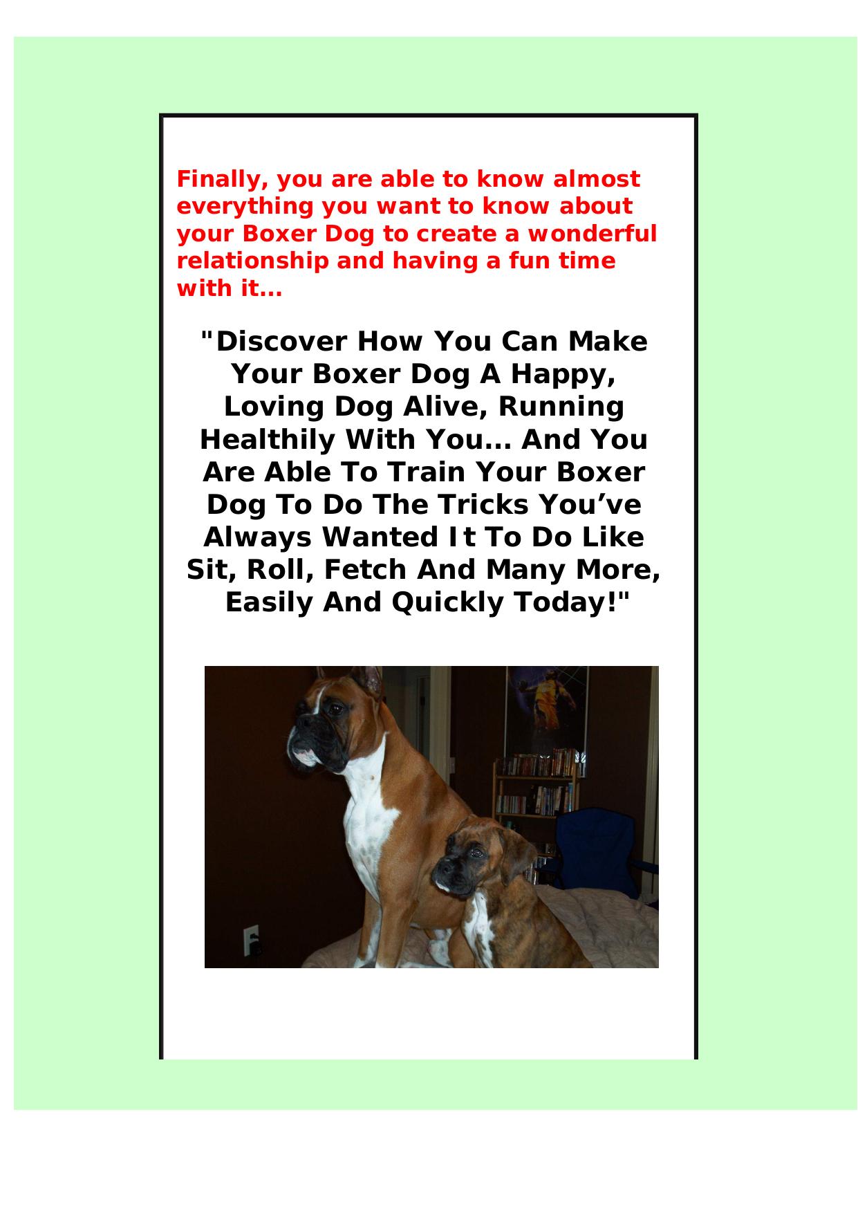 Boxer Dog Tips And Secrets. by Best of Kuszter's Collection