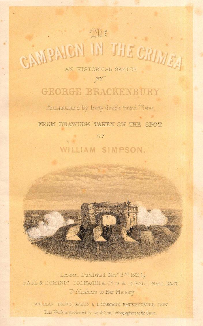 Brackenbury, BY George Brackenbury - The campaign in the crimea by 1855