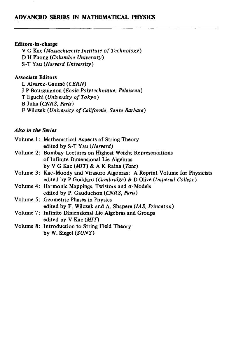 Braid Group, Knot Theory And Statistical Mechanics by Mo-lin Ge and Chen Ning Yang