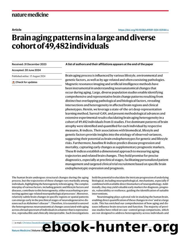 Brain aging patterns in a large and diverse cohort of 49,482 individuals by unknow