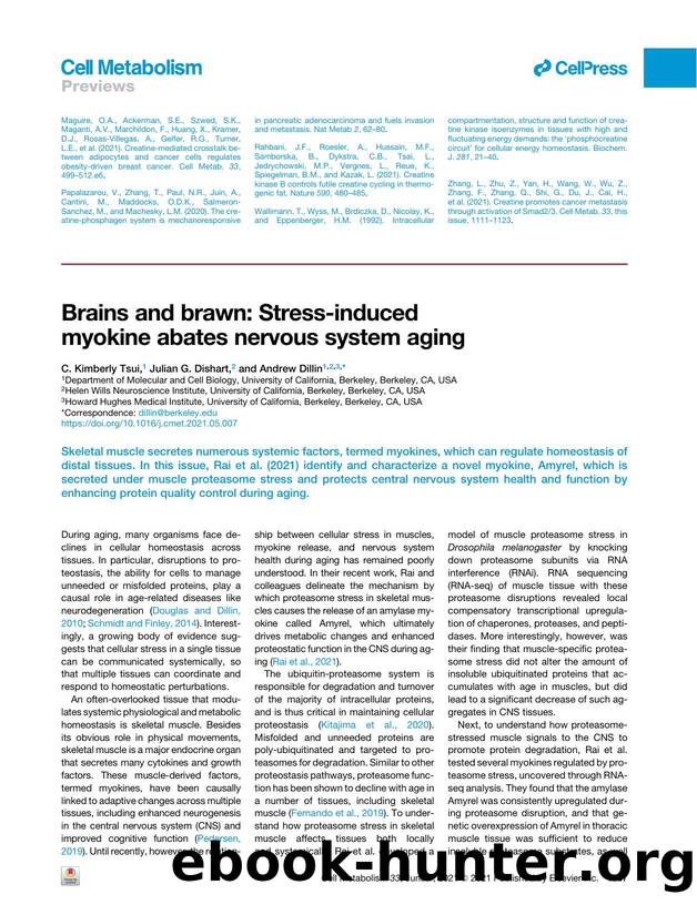 Brains and brawn: Stress-induced myokine abates nervous system aging by C. Kimberly Tsui & Julian G. Dishart & Andrew Dillin