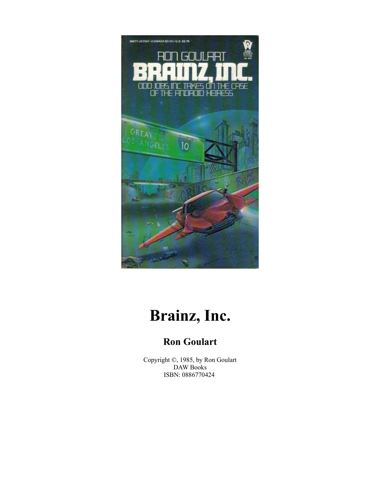 Brainz, Inc. by Ron Goulart