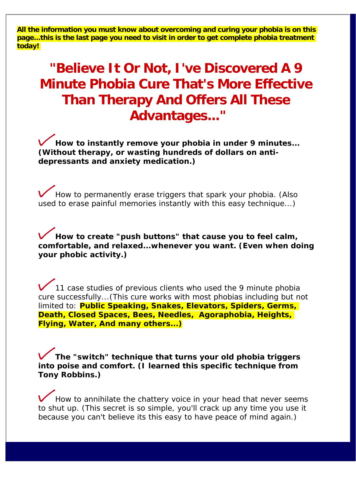 Brand New Phobia Treatment Site. Cheap Adwords Cpc. by Best of Kuszter's Collection