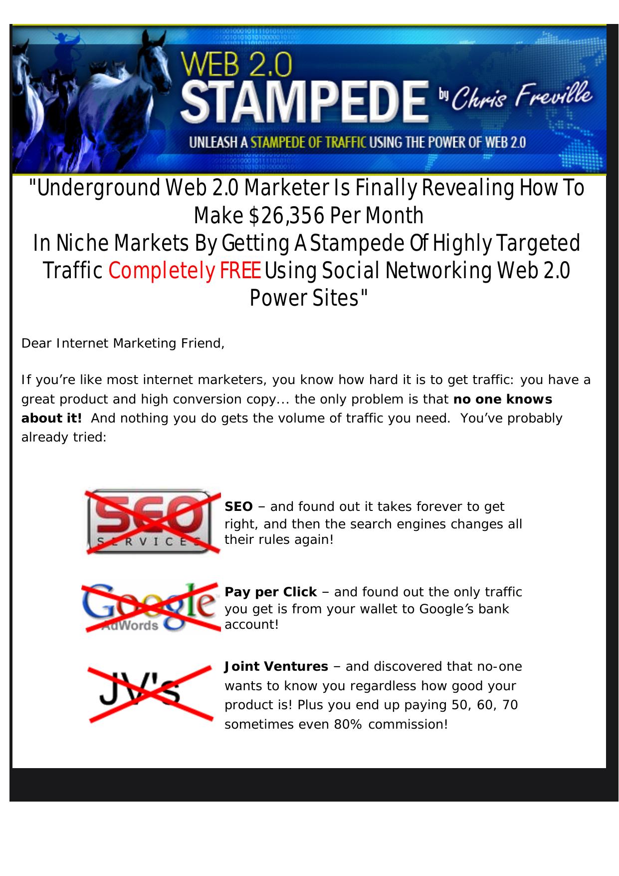 Brand New- Web 2.0 Traffic Stampede. by Best of Kuszter's Collection