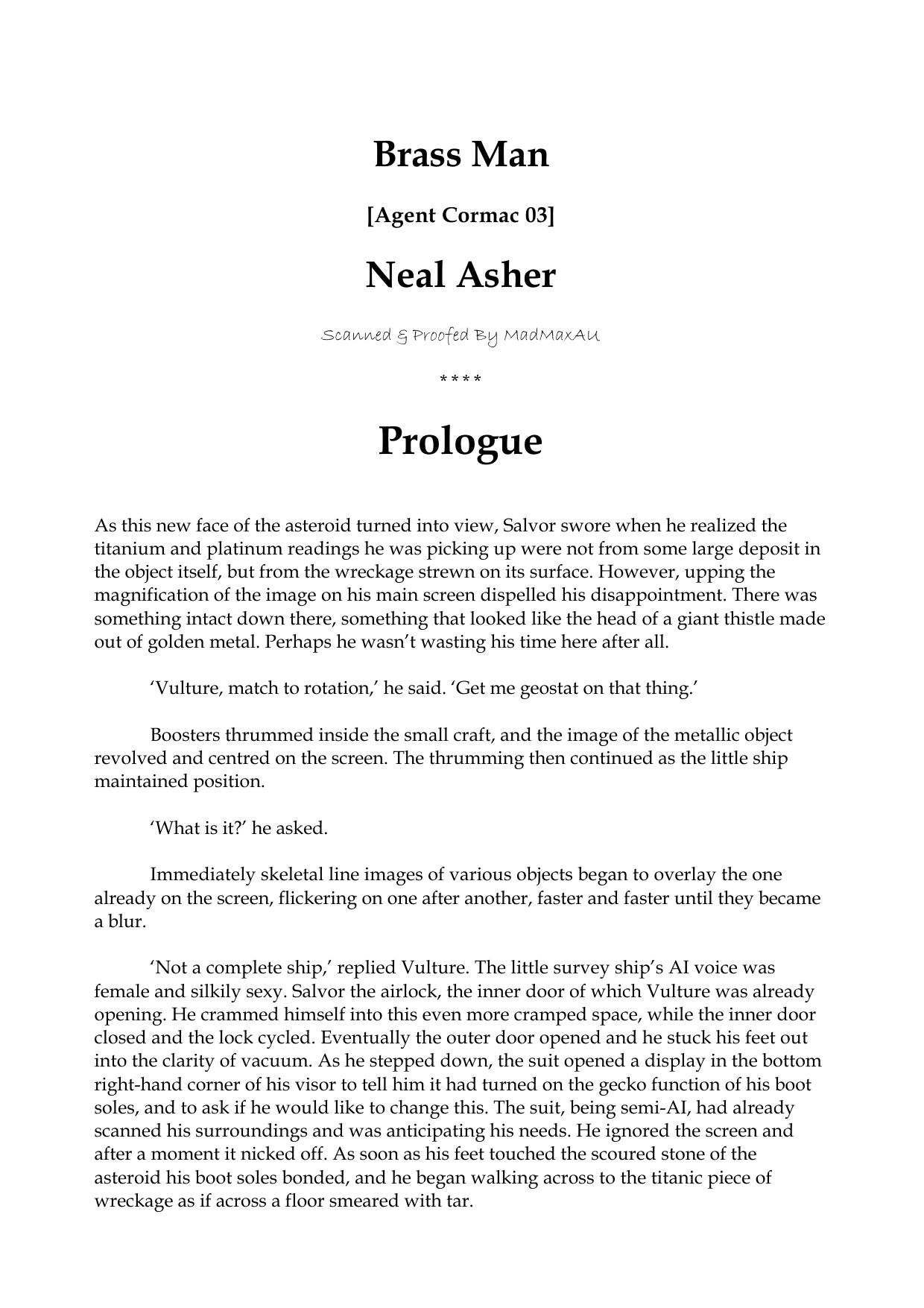 Brass Man by Neal Asher
