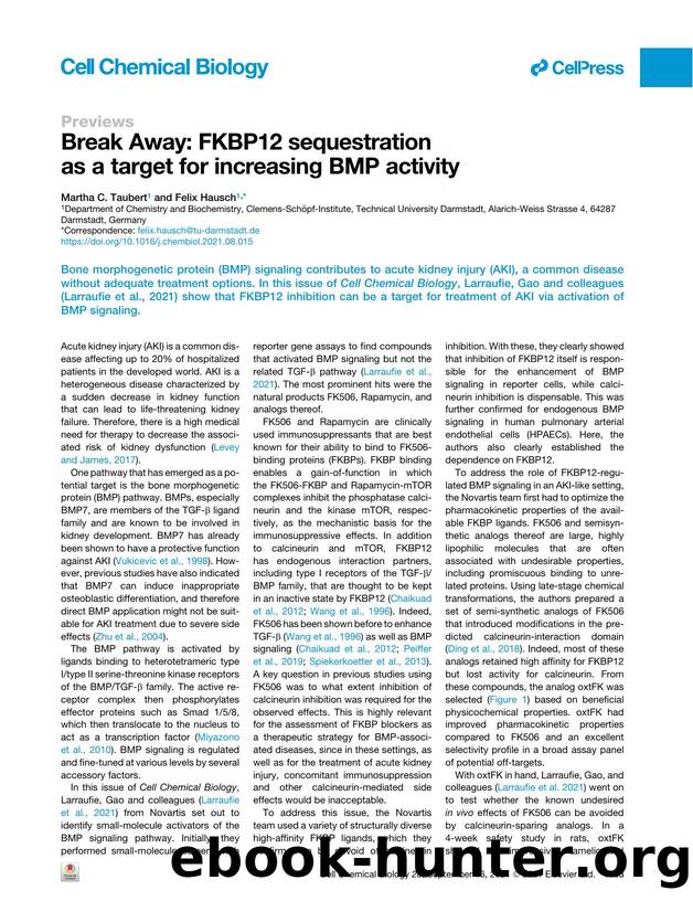 Break Away: FKBP12 sequestration as a target for increasing BMP activity by Martha C. Taubert & Felix Hausch