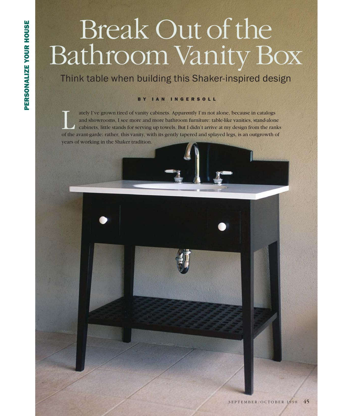 Break Out of the Bathroom Vanity Box by Ian Ingersoll