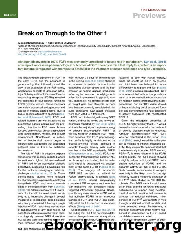 Break on Through to the Other 1 by Alexei Kharitonenkov & Richard DiMarchi