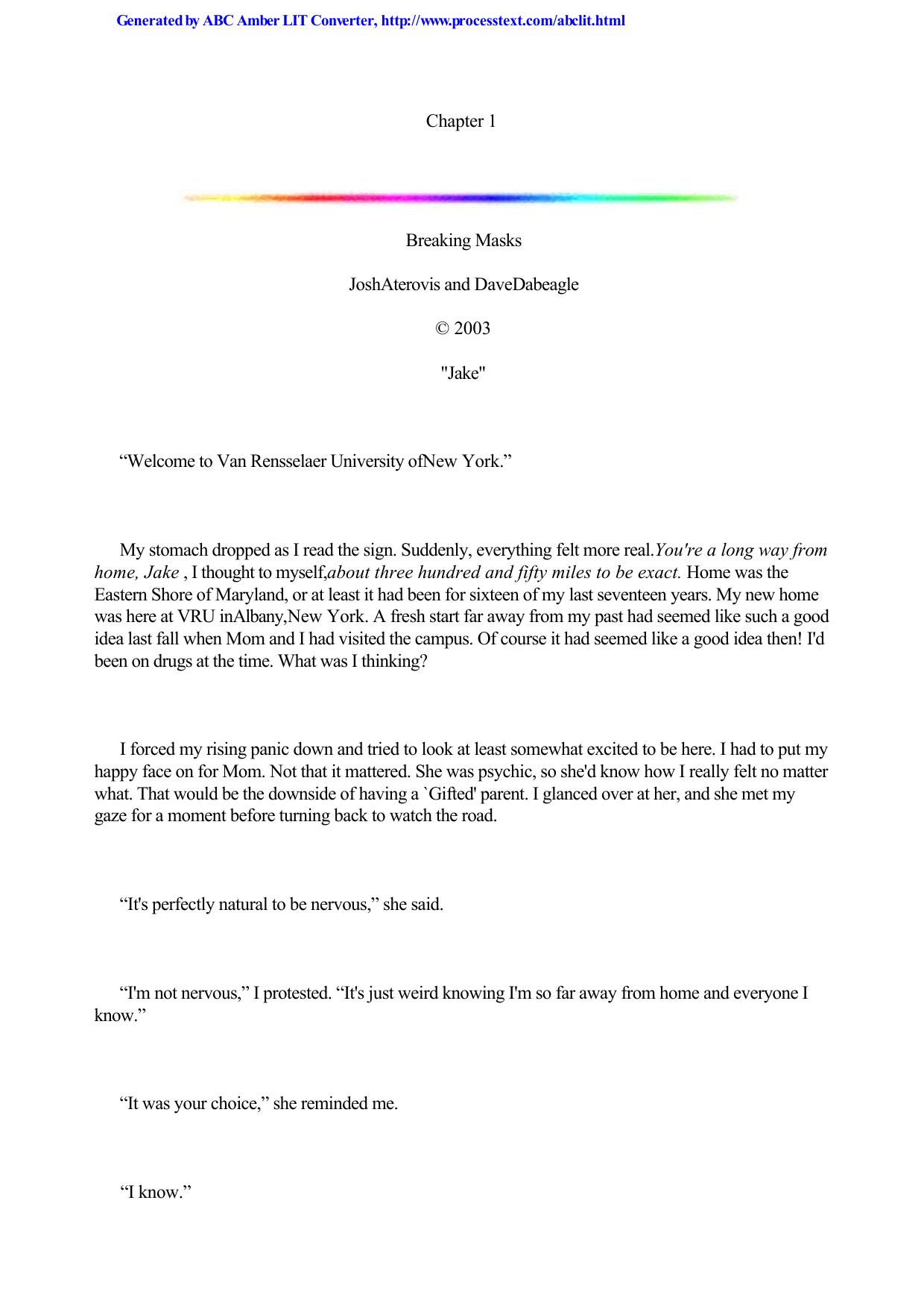 Breaking Masks by Josh Aterovis & Dave Dabeagle